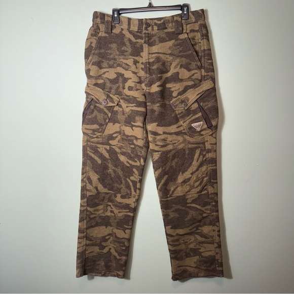 Columbia Gallatin Range Hunting Pants Wool Blend Camo Size 34x34 - Picture 1 of 11